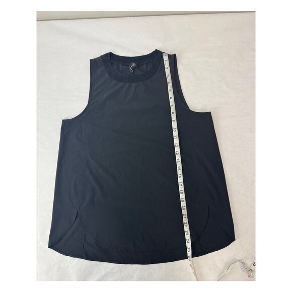 Athleta Tank Top Black Side Split Hem Lightweight Athletic Size Medium - Picture 5 of 7